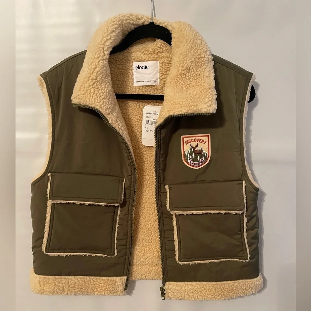 Elodie Retro Faux Sherling Vest